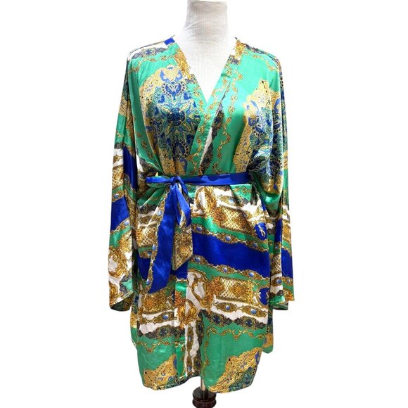 Nasty Gal Dresses & Skirts - Nasty Gal That Ain't the Scarf of It Kimono Dress Size Large
